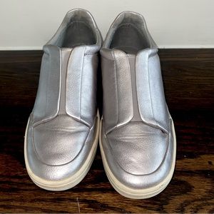 ZARA metallic leather sneakers